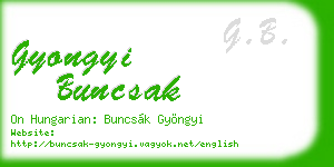 gyongyi buncsak business card