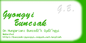 gyongyi buncsak business card